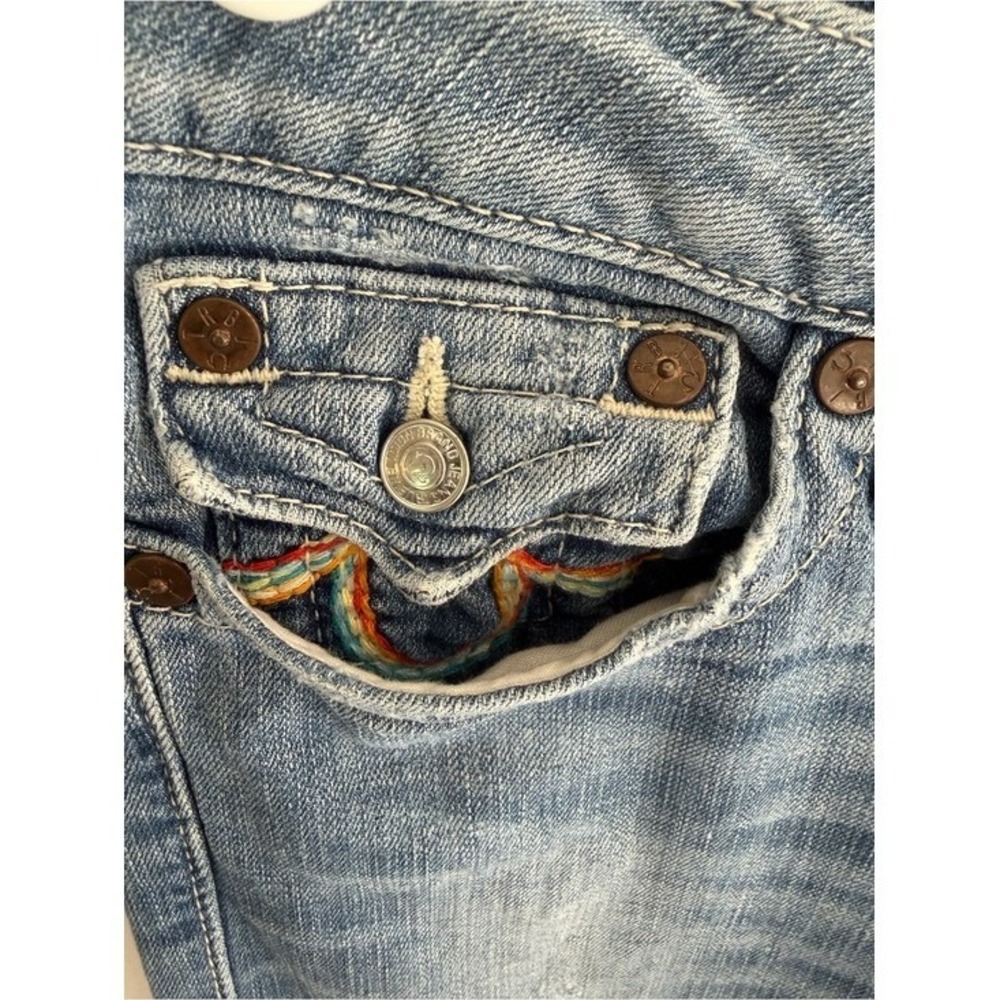 True Religion World Tour Rainbow Stitch Bootcut Jeans 28 Y2K - Picture 2 of 9